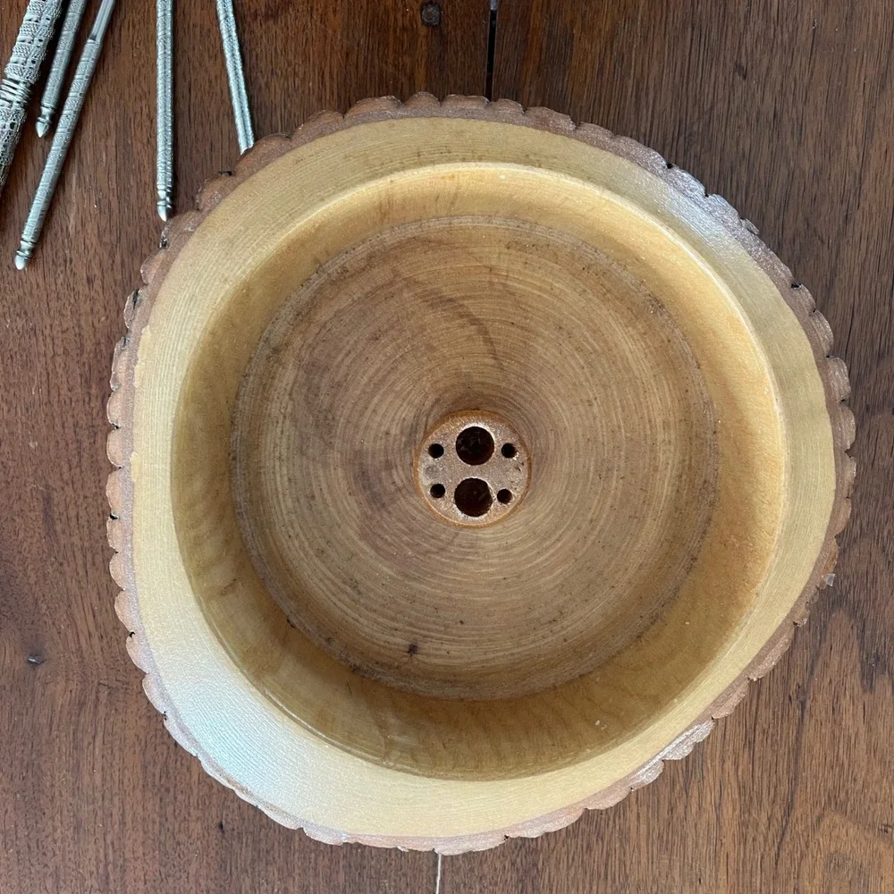 Vintage Live Edge Nut Bowl